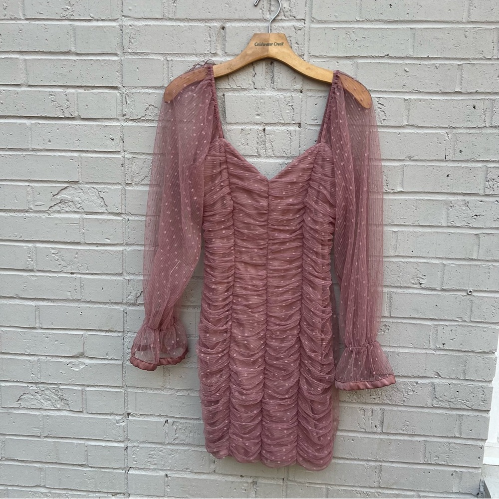 Haute Monde Mauve Ruched dress